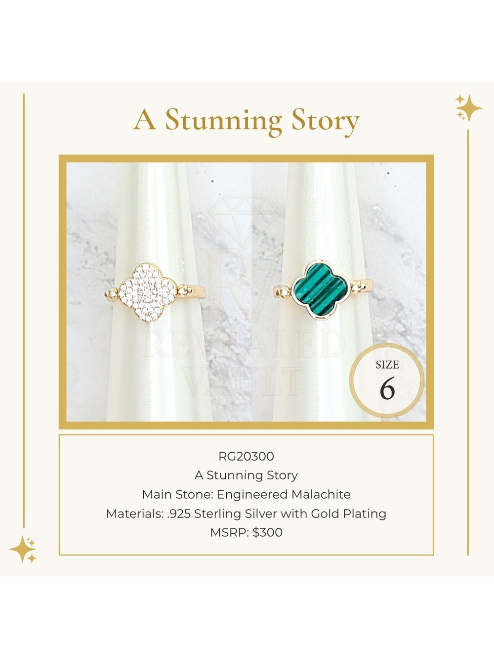 A Stunning Story - Size 6 - Sterling Club Vermeil